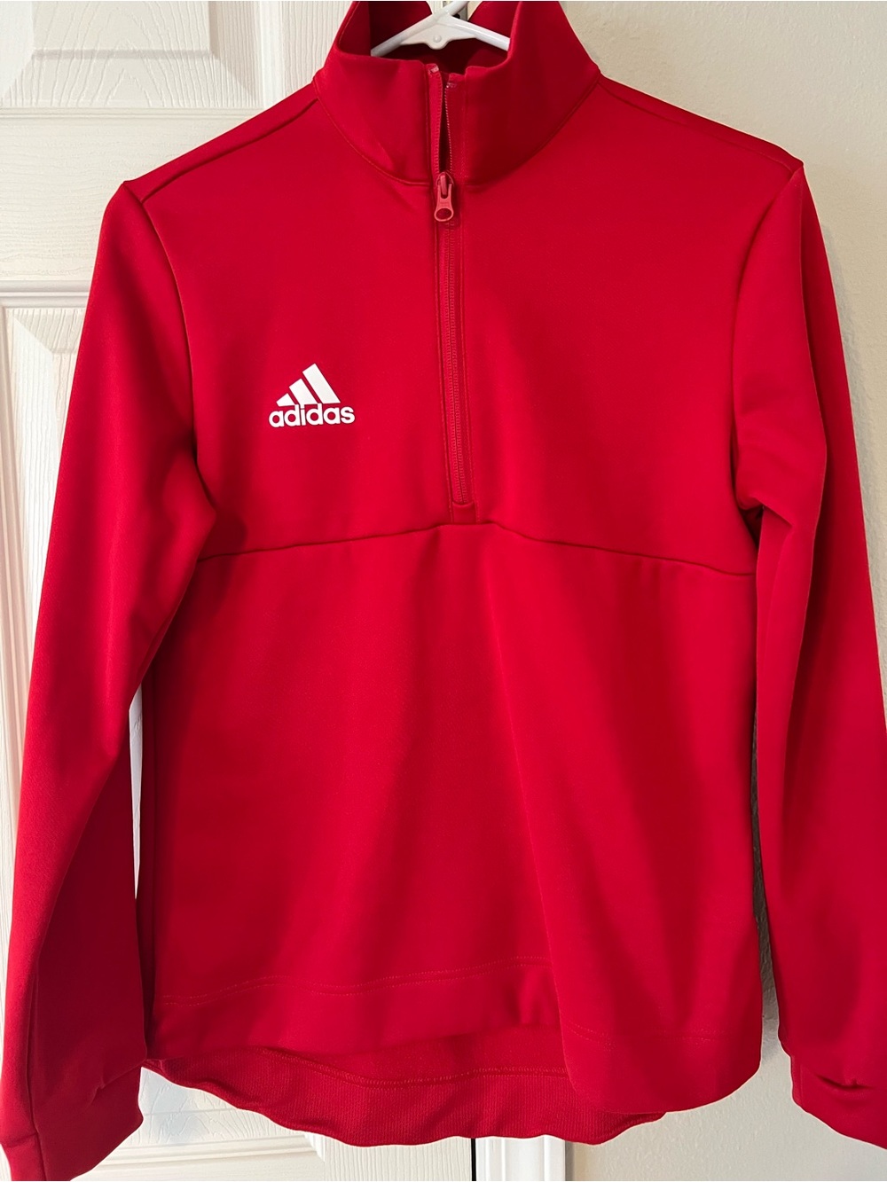 adidas Red womens Half-Zip Pullover Jacket